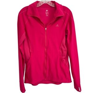 ADIDAS Pink Climamite  Full Zip Track Jacket Sz S